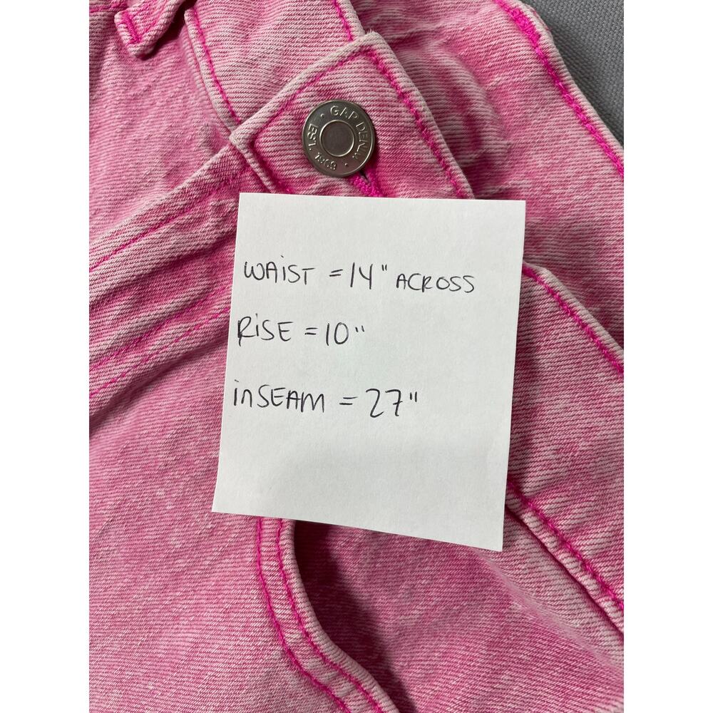 Gap Cheeky Straight High Rise Pink Ankle Cropped Jeans Size 25 Casual Y2K 90s - Picture 4 of 5